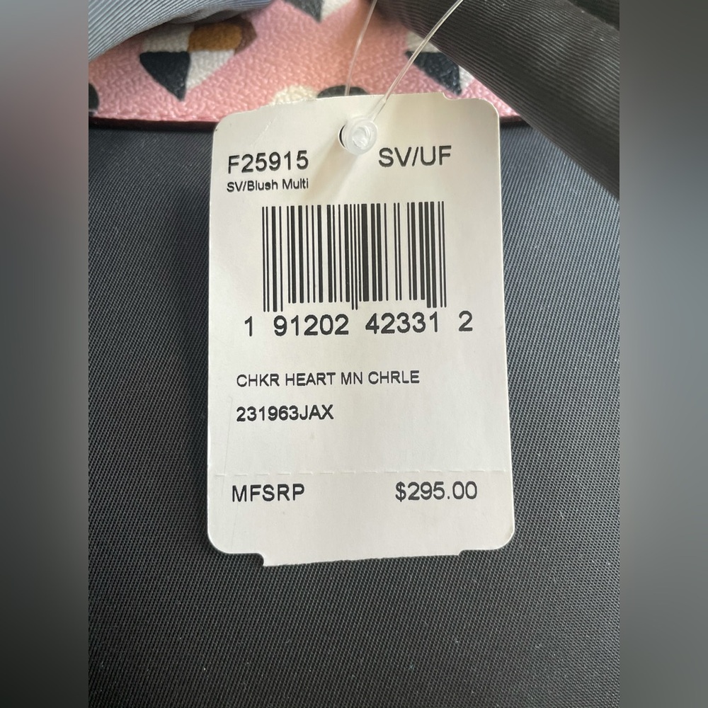 NWT！COACH MINI CHARLIE BACKPACK WITH CHECKER HEART PRINT (COACH F25915) - Picture 9 of 12